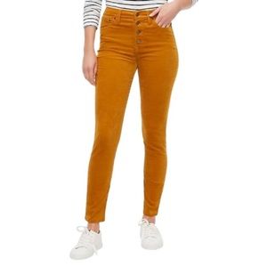 J Crew Mustard High Rise Skinny